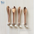 Outils de maquillage de spatule cosmétique en plastique UV d&#39;or rose